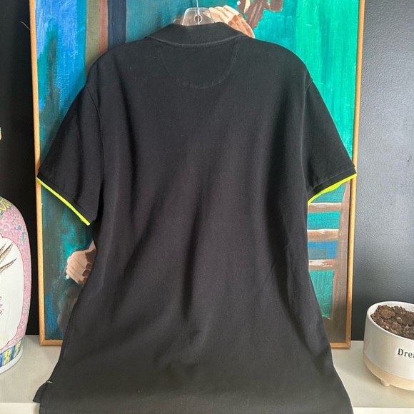 American Eagle Outfitters Black Polo with Bright Green Highlights XL - Picture 11 of 16